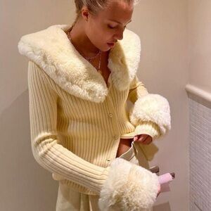 House of Sunny Peggy Cardigan Butter Yellow